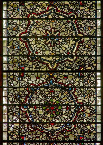 Window Five-Sisters som viser grisaille av English School