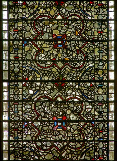 Window Five-Sisters som viser grisaille av English School