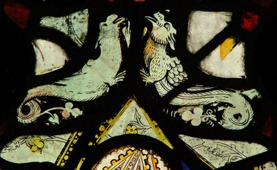 Fenster NaE, Darstellung von Grotesken von English School