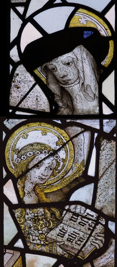 Fenster, St. Anna lehrt die Jungfrau Maria lesen darstellend von English School