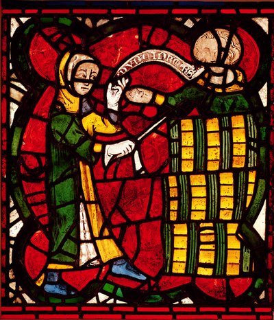 Vindu som viser en tønneselger, ca. 1300 av English School