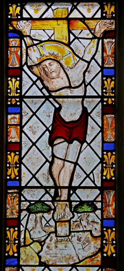 Vindu n3 som viser korsfestelsen av English School