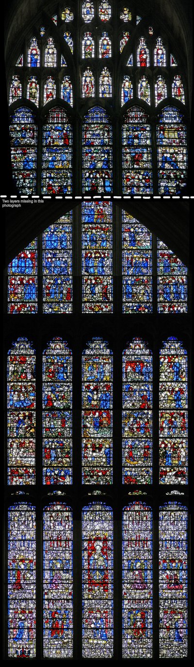 Vindu w15 som viser St Cuthbert-vinduet av English School