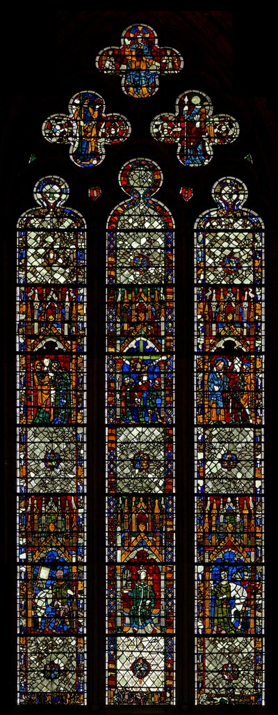 Vindu w40 som viser St Peter and Pilgrim-vinduet av English School