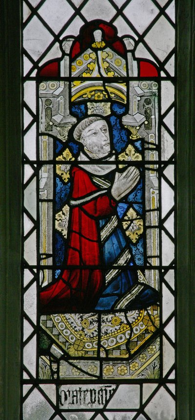 Fenster w6, Darstellung eines Stifters - Robert Cavendish von English School