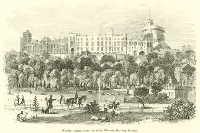 Windsor Castle, fra South Western Railway Station av English School