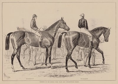 Vinnere av Middle Park Plate og Caesarewitch Stakes (gravering) av English School