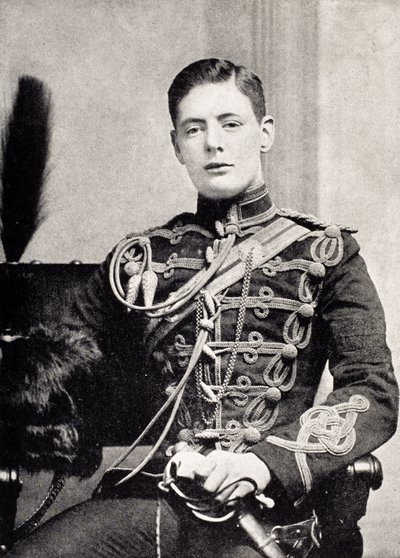 Winston Churchill som andre løytnant i 4th Queen