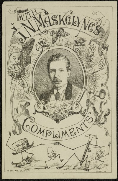 Med J. N. Maskelynes komplimenter, ca. 1875 (gravering) av English School