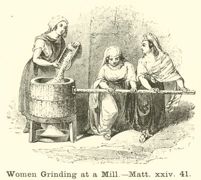 Kvinner som maler på en mølle, Matt, xxiv, 41 av English School