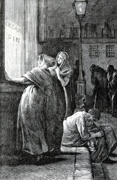 Kvinner og gindrikking, 1800-tallet av English School