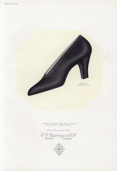 Skoreklame for kvinner, 1930-tallet av English School