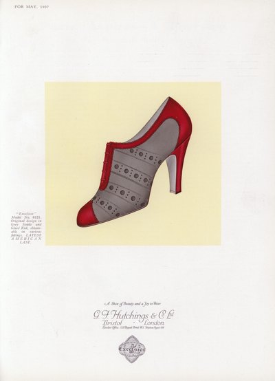 Skoreklame for kvinner, 1930-tallet av English School