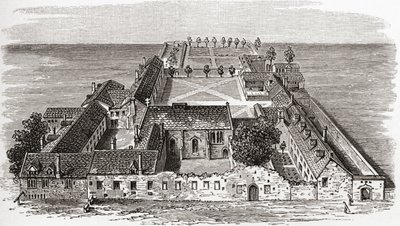 Worcester College, tidligere Gloucester Hall, Oxford ca. 1673, fra 