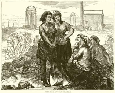 Arbeid-jenter på Wigan Collieries av English School