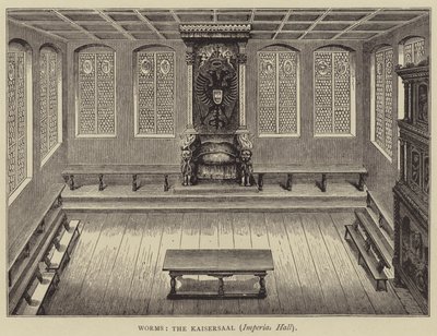 Worms, Kaisersaal, Imperial Hall (gravering) av English School