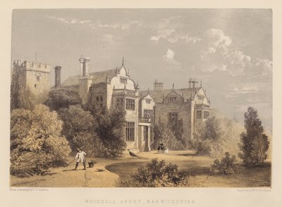 Wroxhall Abbey, Warwickshire (akvatint) av English School