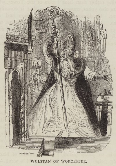 Wulstan av Worcester (gravering) av English School