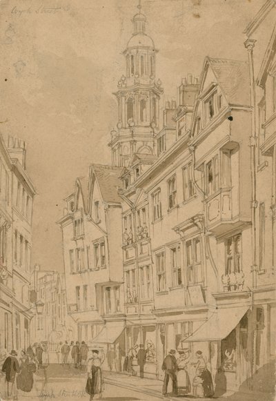 Wych Street, London (wc på papir) av English School