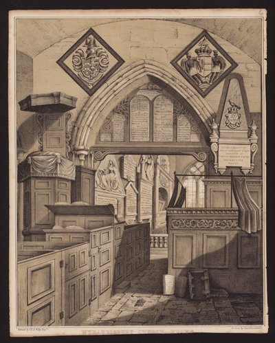 Wyrardisbury kirke, Bucks (gravering) av English School