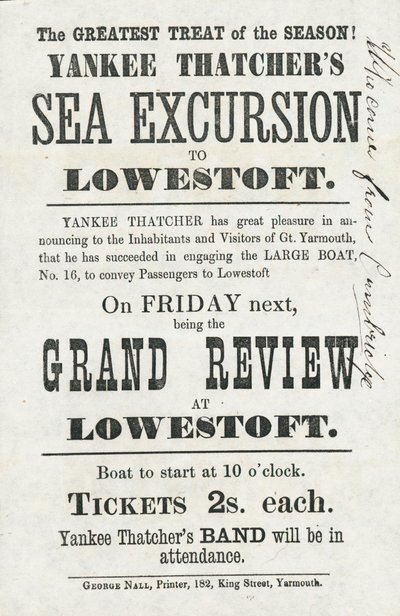 Yankee Thatchers havutflukt til Lowestoft (trykk) av English School