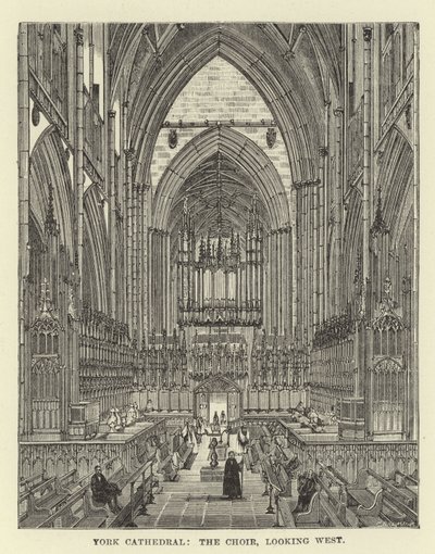 York Cathedral, koret, ser vestover av English School