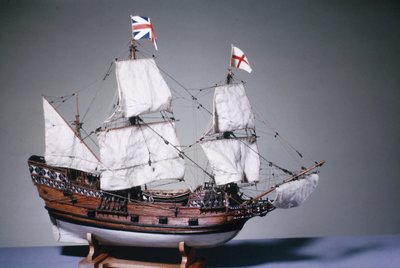 1:60-modell av Mayflower fra 1620 (tre) (se også 3220) av English School English School