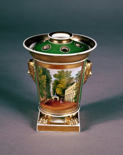 Worcester pot pourri krukke med utsikt over Well Walk, Cheltenham (porselen) av English School English School