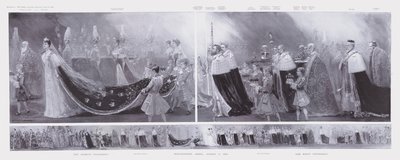 Kongen og Dronningens prosesjoner, kroningen av kong Edward VII og dronning Alexandra, Westminster Abbey, London av Enoch Ward