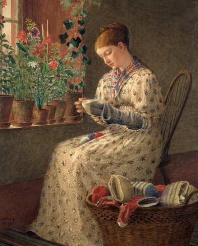 A Months Darning, 1876. av Enoch Wood Perry