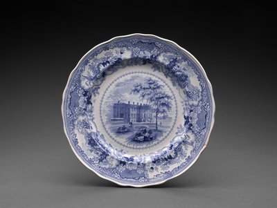 Plate, ca. 1831-46 (blyglasert keramikk med overføringstrykk) av Enoch Wood and Sons