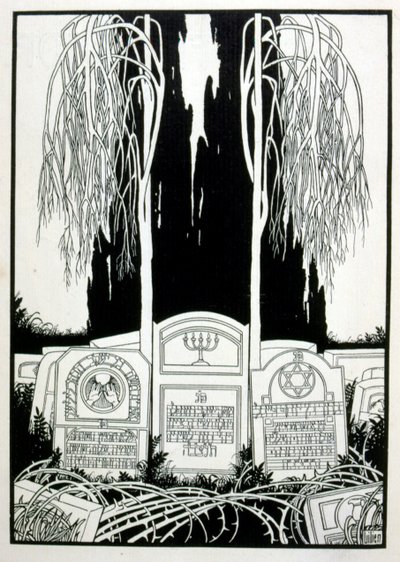 side av «Juda». en samling ballader av den ikke-jødiske poeten Börries von Münchhausen 1900 av Ephraim Moses Lilien
