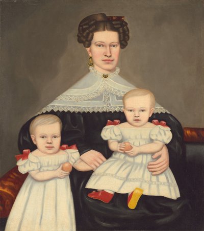 Mrs. Paul Smith Palmer og tvillingene hennes av Erastus Salisbury Field