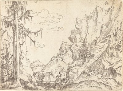 Fjelllandskap, 15101525. av Erhard Altdorfer
