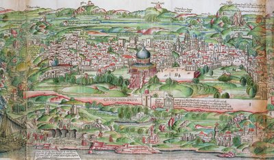 Kart over byen Jerusalem, fra 