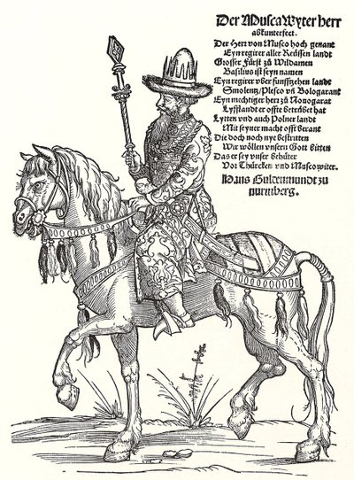 Portrett av storprins Vasili III Ivanovich av Moskva 1479-1533 av Erhard Schon