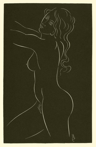 Nudenorwegian feminin av Eric Gill