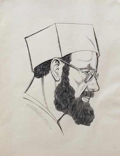 Selvportrett av Eric Gill