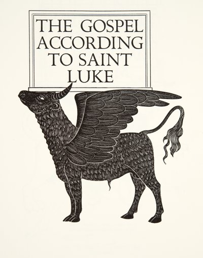 Den svarte kalven til St. Luke av Eric Gill
