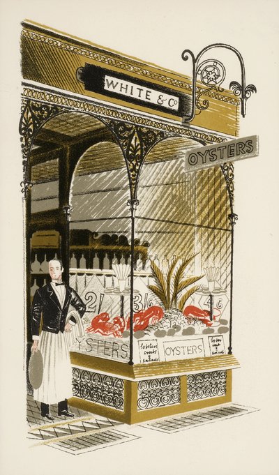 Oyster Bar, ca. 1938 av Eric Ravilious