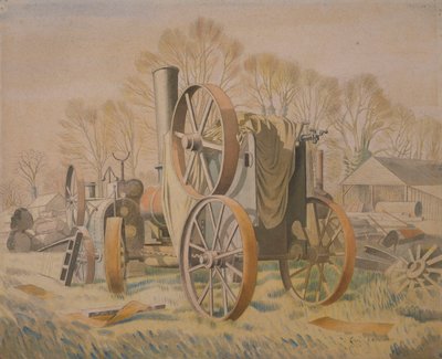 Traktoren, 1933 av Eric Ravilious