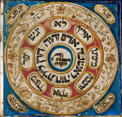 Amulett, fra Persia (pergament, akvarell, pulverisert gull) av Erich Lessing