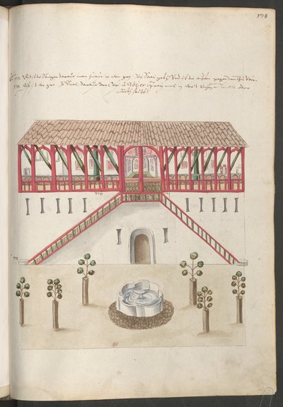 Bygninger i Konstantinopel, hoffet ved palasset, den sentrale fløyen av Erich Lessing