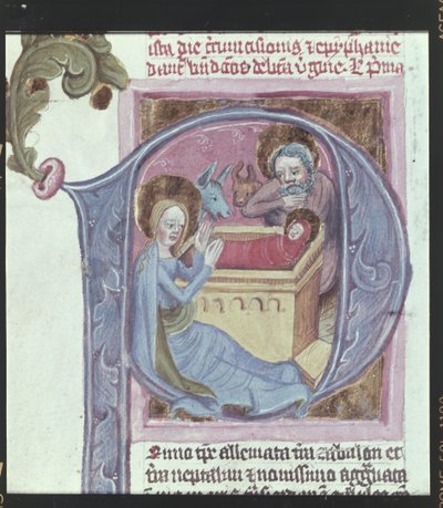 Detalj: initial: Kristi fødsel av Erich Lessing