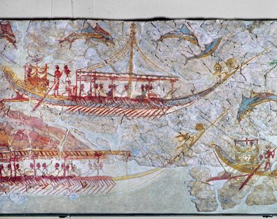 Skip omringet av delfiner av Erich Lessing