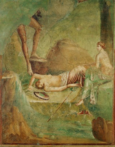 Sovende maenade (freske) av Erich Lessing