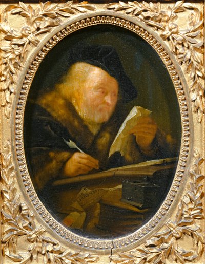 Gammel mann skriver… av Erich Lessing