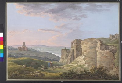 Utsikt over slottet Suczawa i Bukovina, Czernowitz-distriktet av Erich Lessing