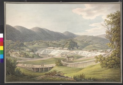 Utsikt over saltverket i Rhonaszek, Ungarn, Marmaros fylke av Erich Lessing