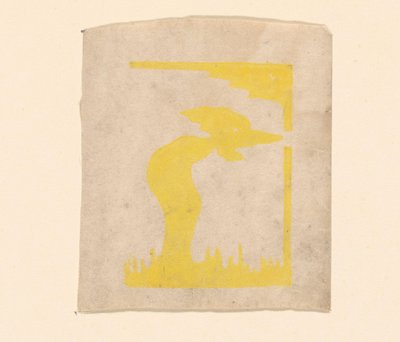 Abstrakt komposisjon av Erich Wichmann (signed by artist)